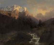The Wetterhorn, mid-19th century. Creator: Alexandre Calame