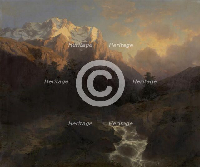The Wetterhorn, mid-19th century. Creator: Alexandre Calame.