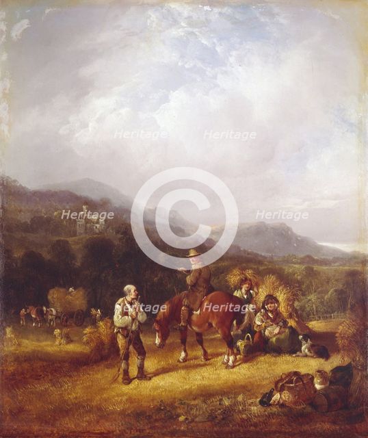 The Wheat Harvest. Artist: Shayer, William I (1788-1879)