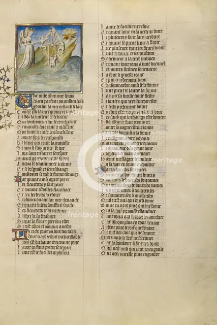 The Wheel of Fortune; Roman de la Rose, about 1405. Creator: Unknown.