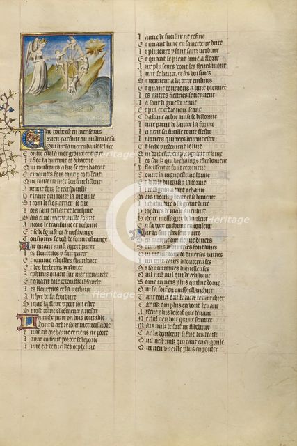 The Wheel of Fortune; Roman de la Rose, about 1405. Creator: Unknown.