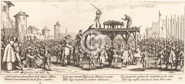 The Wheel, c. 1633. Creator: Jacques Callot.