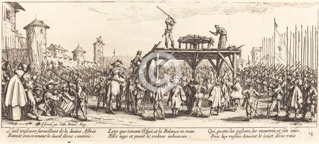The Wheel, c. 1633. Creator: Jacques Callot.