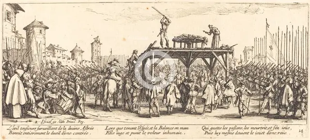 The Wheel, c. 1633. Creator: Jacques Callot.