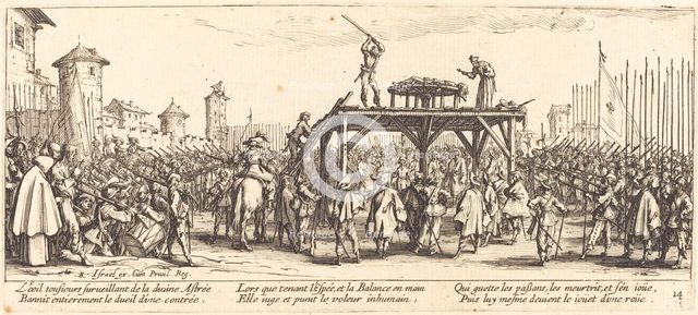The Wheel, c. 1633. Creator: Jacques Callot.