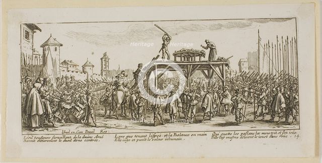The Wheel, plate fourteen from The Large Miseries of War, n.d. Creator: Gerard van Schagen.