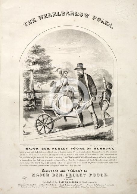 The Wheelbarrow Polka - Sheet Music Cover. Creator: Winslow Homer (American, 1836-1910).