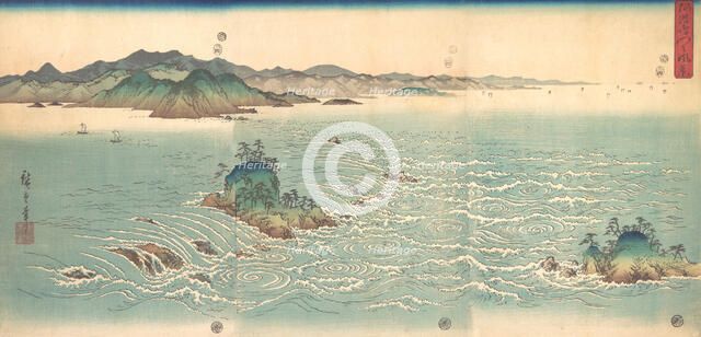 The Whirlpools of Awa, 1857., 1857. Creator: Ando Hiroshige.