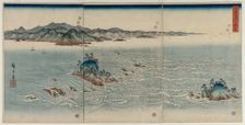 The Whirlpools of Awa, 1857. Creator: Utagawa Hiroshige (Japanese, 1797-1858)