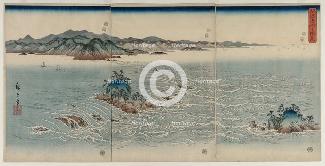 The Whirlpools of Awa, 1857. Creator: Utagawa Hiroshige (Japanese, 1797-1858).