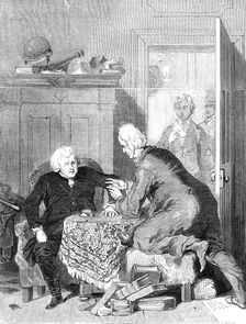 The Whistonian Controversy, from the picture by Mulready R.A., in the Exhibition of the Royal Academ Creator: Unknown