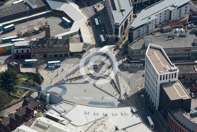 The Whittle Arch, dedicated to Sir Frank Whittle, inventor of the turbojet engine, Coventry, 2021. Creator: Damian Grady.