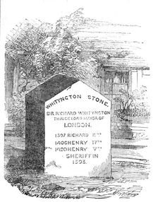 "The Whityngton Stone", 1854. Creator: Unknown