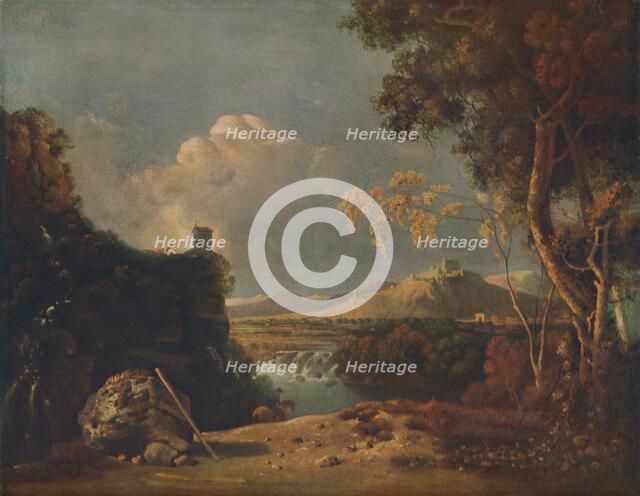 'The White Monk - IV (Italian Landscape, with White Monk)', c1752. Artist: Richard Wilson.