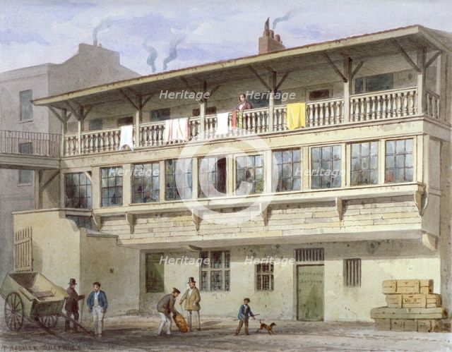 The White Bear Inn on Piccadilly, Westminster, London, 1856. Artist: Thomas Hosmer Shepherd