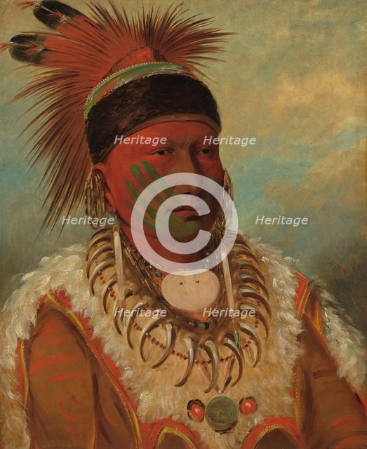 The White Cloud, Head Chief of the Iowas, 1844/1845. Creator: George Catlin.