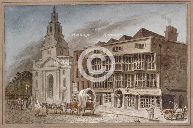 The White Hart Inn at no 119 White Hart Court, Bishopsgate, City of London, 1827. Artist: AB