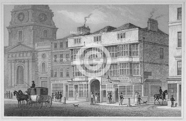 The White Hart Inn at no 119 White Hart Court, Bishopsgate, City of London, 1829. Artist: S Lacey