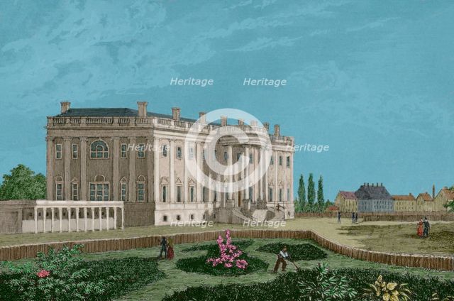 The White House, Washington DC, United States, 1837, (1850).  Creator: Jules Louis Arnout.