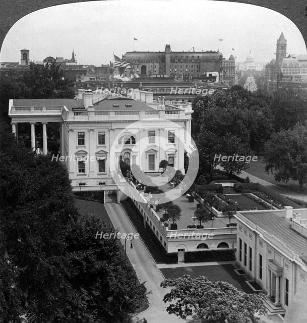 The White House, Washington DC, USA.Artist: Underwood & Underwood