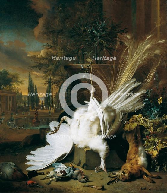 The white peacock, 1693. Creator: Weenix, Jan, the Younger (1642-1719).