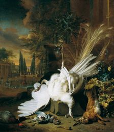 The white peacock, 1693. Creator: Weenix, Jan, the Younger (1642-1719)