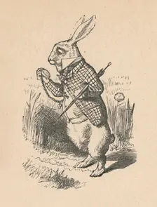The White Rabbit with a watch 1889. Artist: John Tenniel