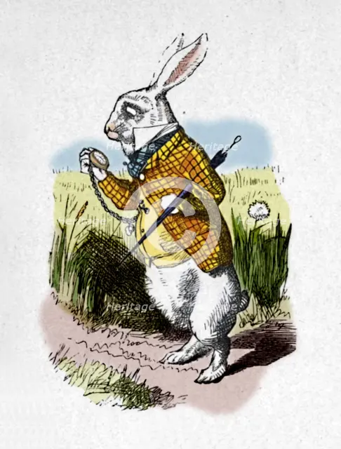 'The White Rabbit with a watch', 1889. Artist: John Tenniel.