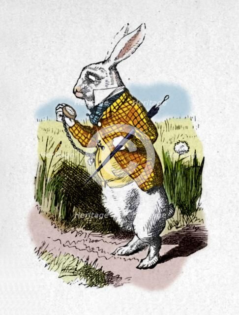 'The White Rabbit with a watch', 1889. Artist: John Tenniel.