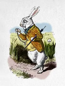 The White Rabbit with a watch 1889. Artist: John Tenniel