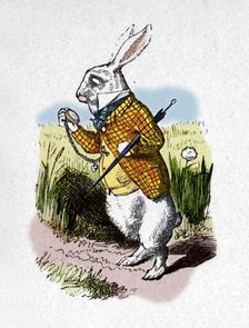 The White Rabbit with a watch 1889. Artist: John Tenniel