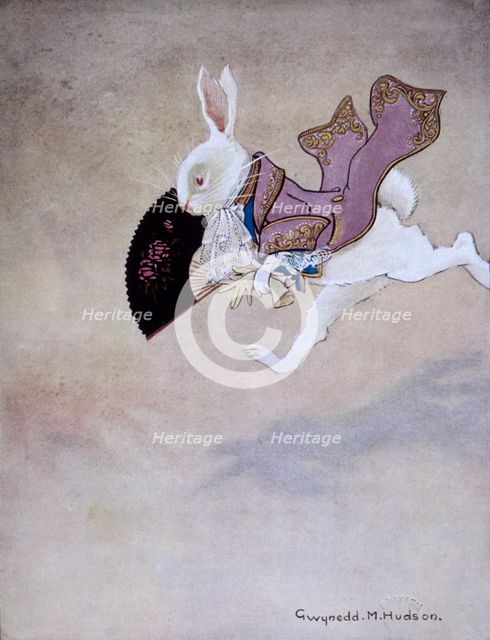 The White Rabbit in a hurry, 1922. Creator: Gwynedd M Hudson.