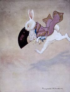 The White Rabbit in a hurry, 1922. Creator: Gwynedd M Hudson