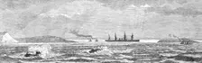 The White Star steam-ship Britannic aground off Kenmore, coast of Wexford, 1881. Creator: Unknown