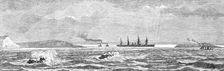 The White Star steam-ship Britannic aground off Kenmore, coast of Wexford, 1881. Creator: Unknown