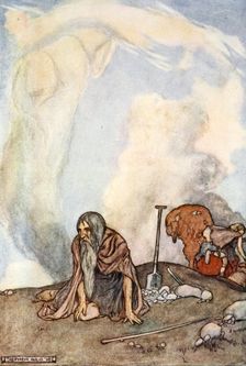 The white steed had vanished from their eyes like a wreath of mist c1910. Creator: Stephen Reid