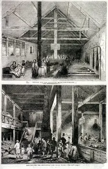 The Whitecross Street Prison for debtors, London, 1843. Artist: Anon