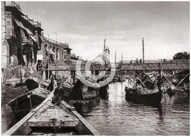 The Whiteley Bridge, Ashar Creek, Basra, Iraq, 1925. Artist: A Kerim