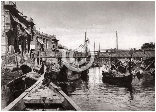 The Whiteley Bridge, Ashar Creek, Basra, Iraq, 1925. Artist: A Kerim