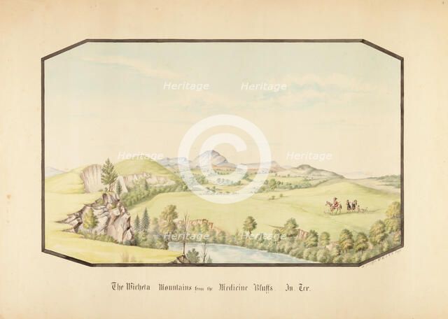 The Wichita Mountains from Medicine Bluff, Indian Territory, 1867. Creator: Hermann Stieffel.
