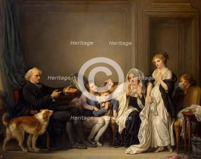 The Widow and Her Priest, 1784. Creator: Jean-Baptiste Greuze.