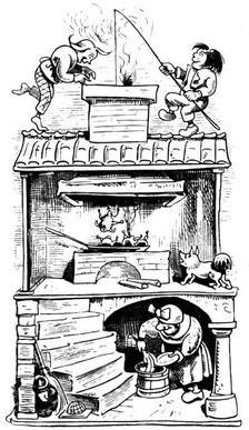 The Widow's House (Second Trick) 1865. Artist: Wilhelm Busch