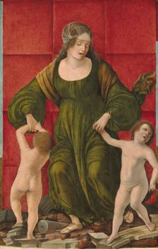 The Wife of Hasdrubal and Her Children, c. 1490/1493. Creator: Ercole de Roberti