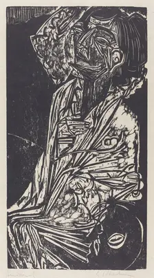 The Wife of Professor Goldstein, 1916. Creator: Ernst Kirchner