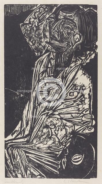 The Wife of Professor Goldstein, 1916. Creator: Ernst Kirchner.