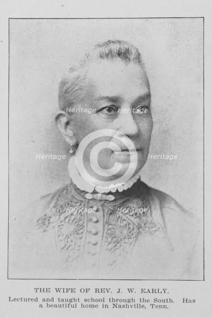 The wife of Rev. J. W. Early; Lectured and taught school through the south..., Tenn., 1907. Creator: Unknown.