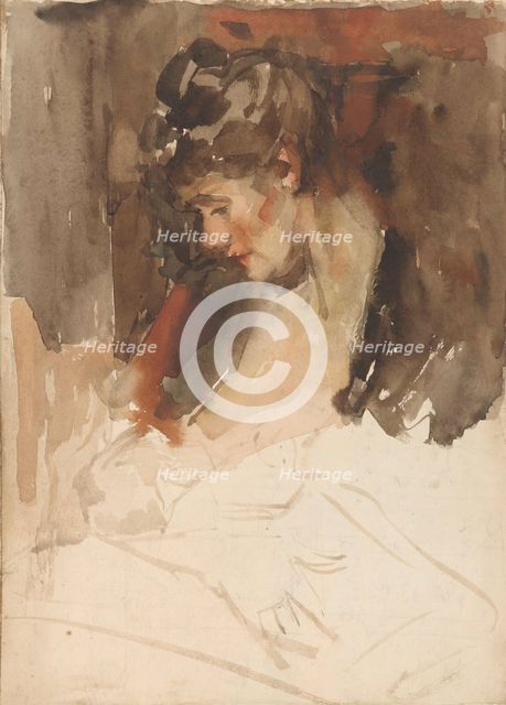 The wife of Wilhelmus Johannes Steenhoff with her child at the breast, 1873-1932. Creator: Willem Steenhoff.