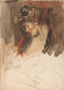 The wife of Wilhelmus Johannes Steenhoff with her child at the breast, 1873-1932. Creator: Willem Steenhoff