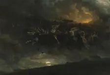 The wild Hunt of Odin, 1872. Creator: Peter Nicolai Arbo