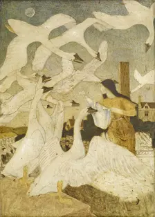 The Wild Swans (The Twelve Brothers Turned Into Swans), 1928. Creator: Arthur Joseph Gaskin